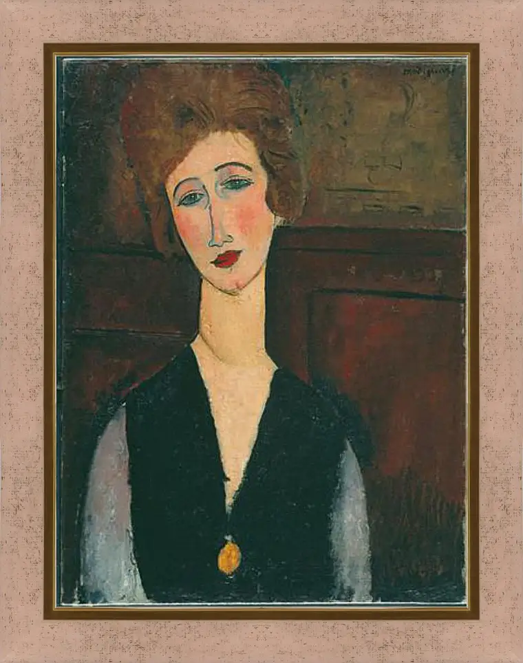 Картина в раме - Portrait of a Woman. Портрет женщины. Амедео Модильяни