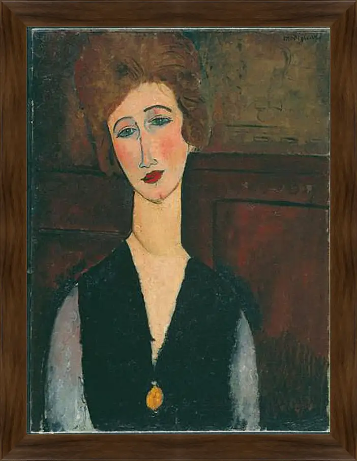 Картина в раме - Portrait of a Woman. Портрет женщины. Амедео Модильяни