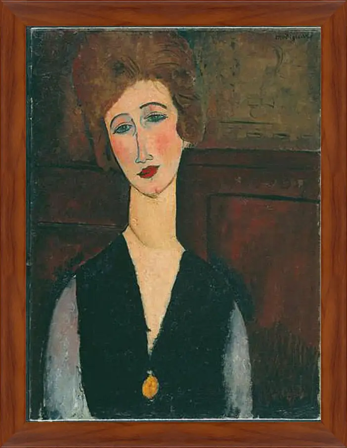 Картина в раме - Portrait of a Woman. Портрет женщины. Амедео Модильяни