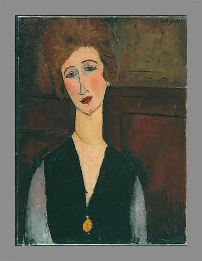 Картина в раме - Portrait of a Woman. Портрет женщины. Амедео Модильяни