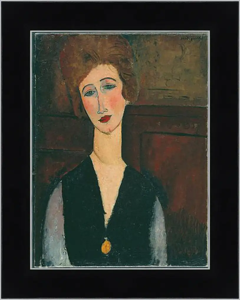 Картина в раме - Portrait of a Woman. Портрет женщины. Амедео Модильяни