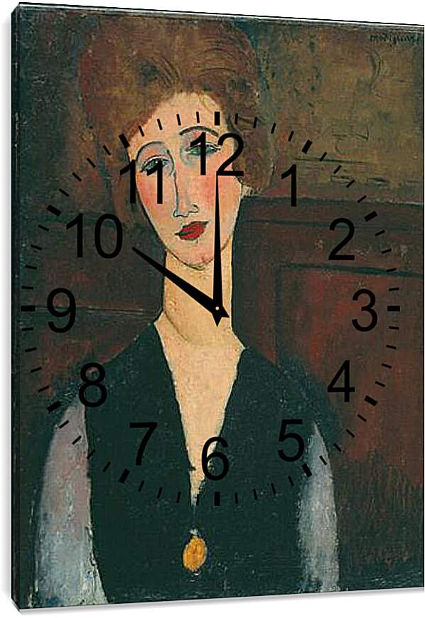 Часы картина - Portrait of a Woman. Портрет женщины. Амедео Модильяни