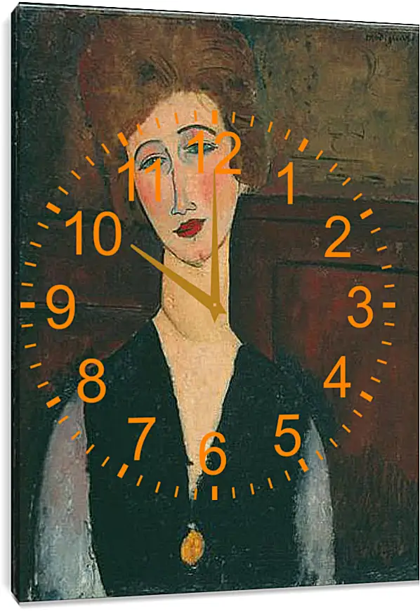 Часы картина - Portrait of a Woman. Портрет женщины. Амедео Модильяни