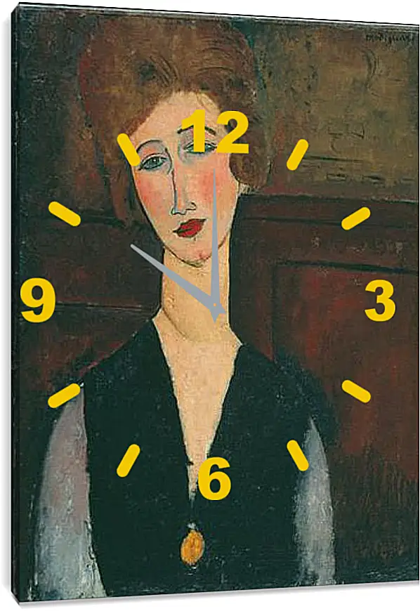 Часы картина - Portrait of a Woman. Портрет женщины. Амедео Модильяни