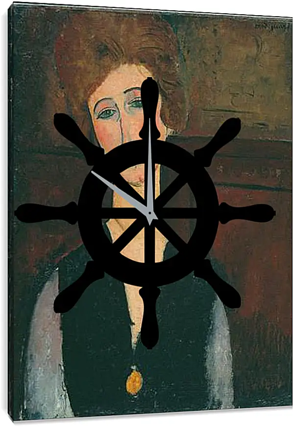 Часы картина - Portrait of a Woman. Портрет женщины. Амедео Модильяни