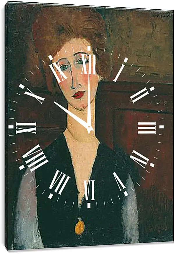 Часы картина - Portrait of a Woman. Портрет женщины. Амедео Модильяни