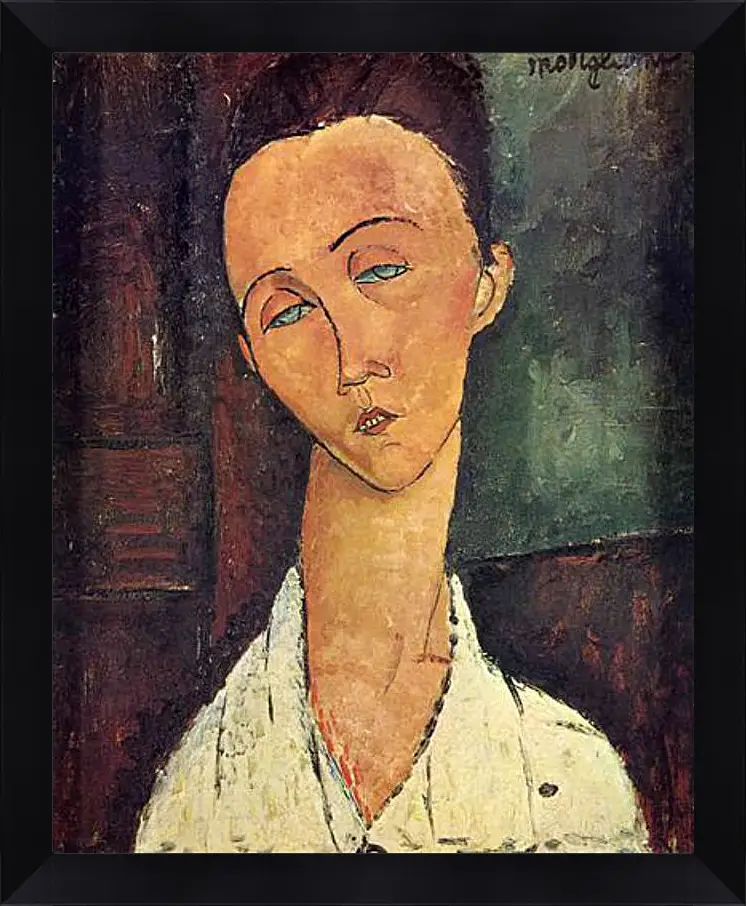 Картина в раме - Portrait of Lunia Czechowska. Луния Чеховская. Амедео Модильяни