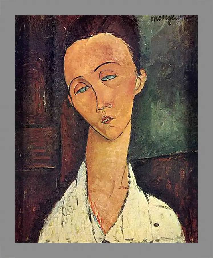 Картина в раме - Portrait of Lunia Czechowska. Луния Чеховская. Амедео Модильяни