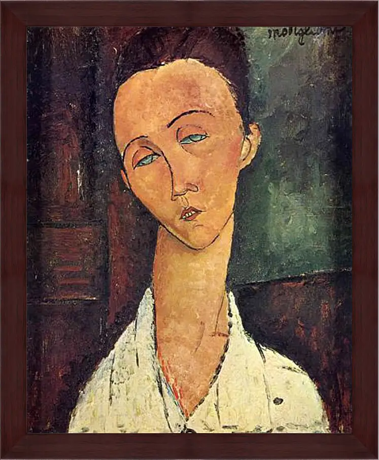 Картина в раме - Portrait of Lunia Czechowska. Луния Чеховская. Амедео Модильяни