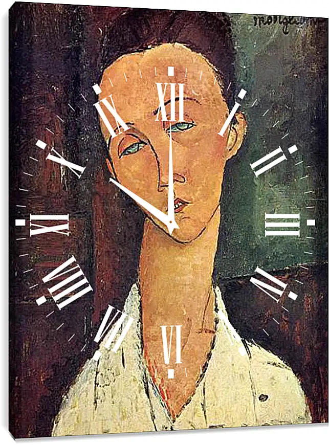 Часы картина - Portrait of Lunia Czechowska. Луния Чеховская. Амедео Модильяни