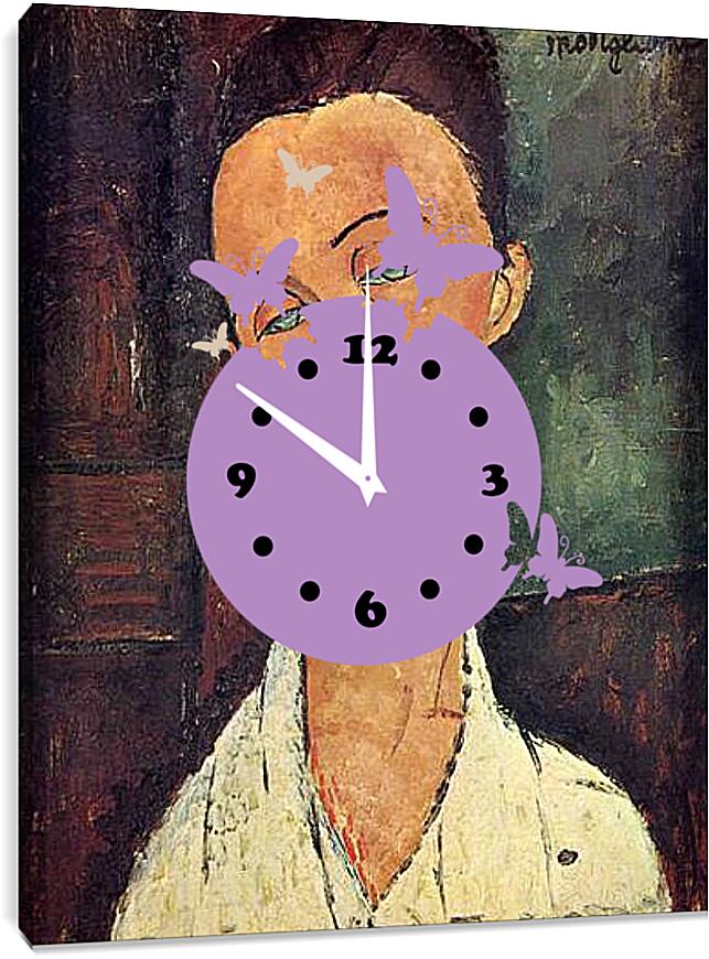 Часы картина - Portrait of Lunia Czechowska. Луния Чеховская. Амедео Модильяни