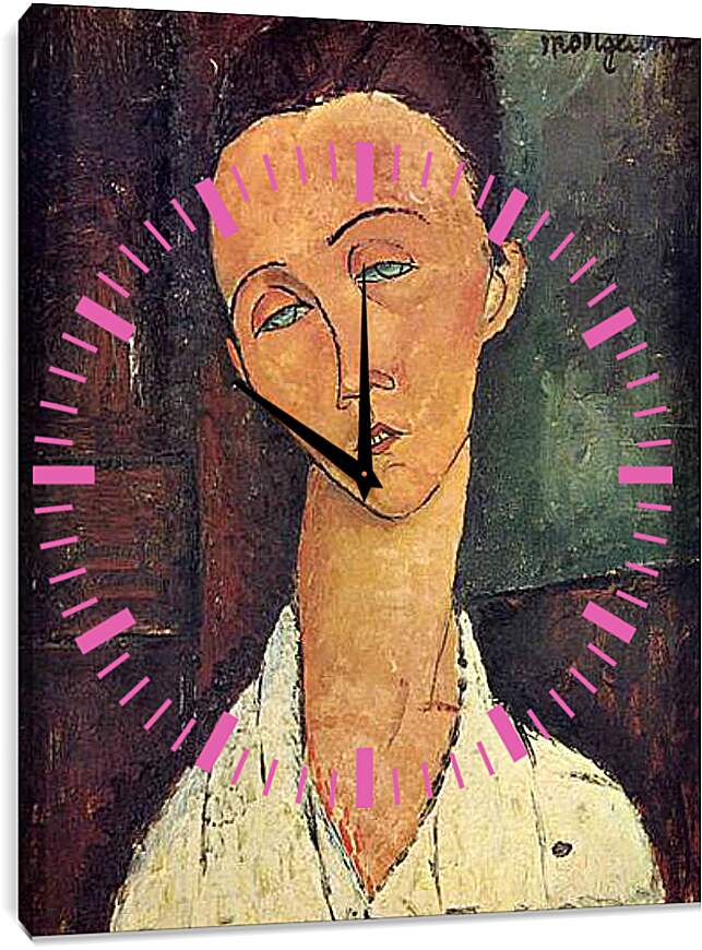 Часы картина - Portrait of Lunia Czechowska. Луния Чеховская. Амедео Модильяни