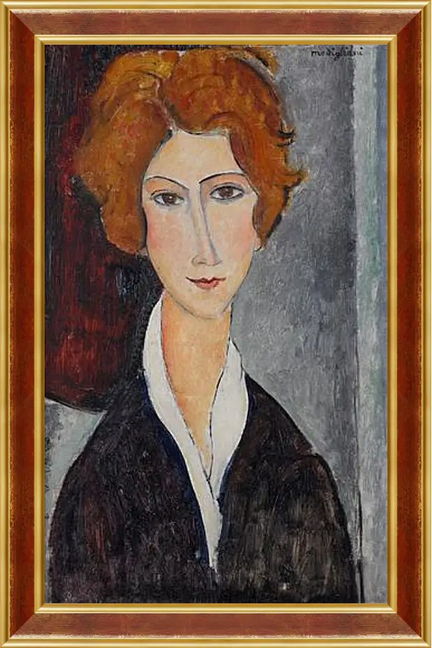 Картина в раме - Portrait de Femme. Портрет женщины. Амедео Модильяни