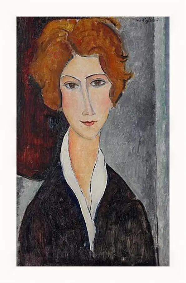 Картина в раме - Portrait de Femme. Портрет женщины. Амедео Модильяни