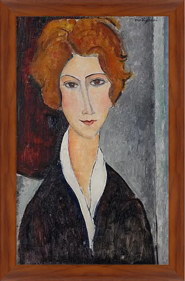 Картина в раме - Portrait de Femme. Портрет женщины. Амедео Модильяни