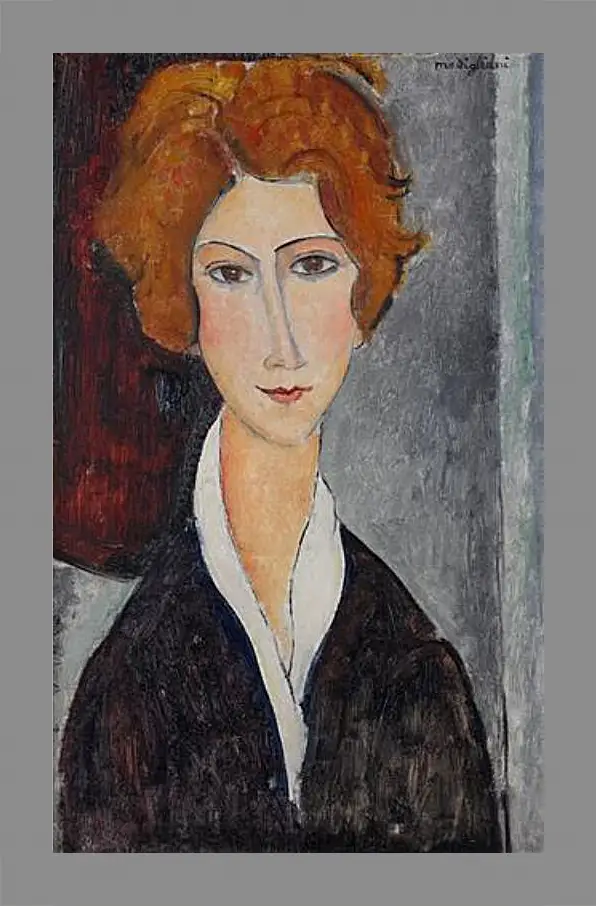 Картина в раме - Portrait de Femme. Портрет женщины. Амедео Модильяни