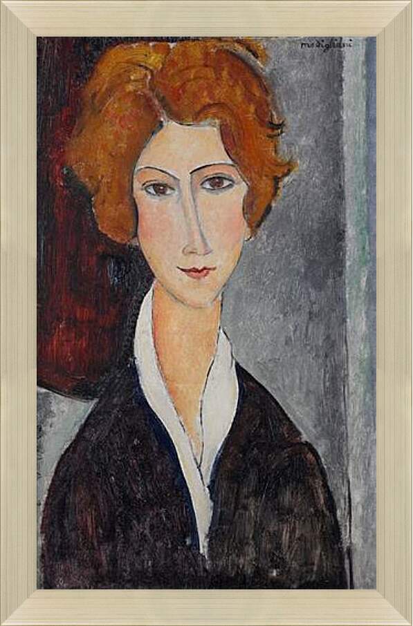 Картина в раме - Portrait de Femme. Портрет женщины. Амедео Модильяни