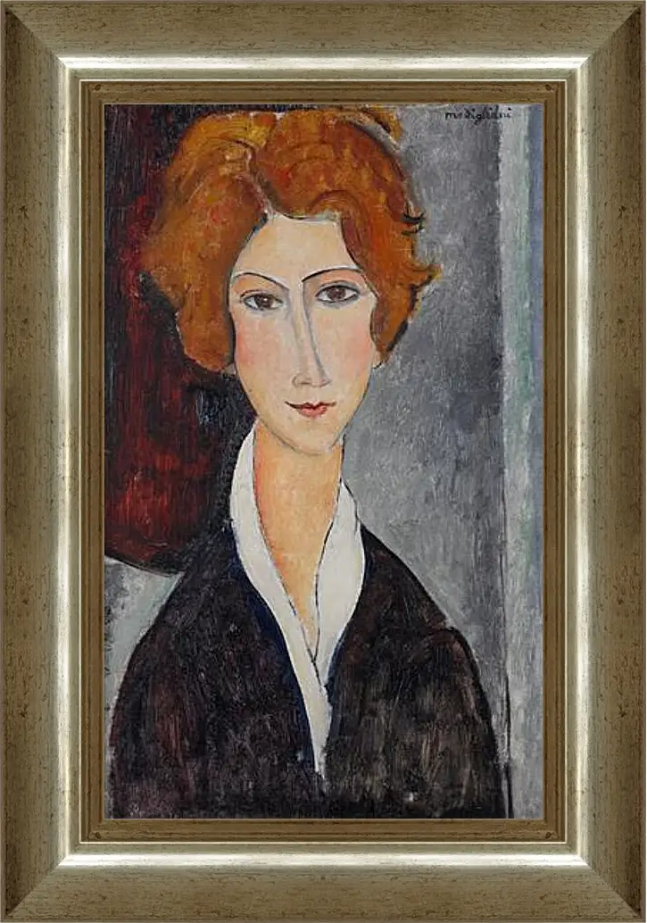 Картина в раме - Portrait de Femme. Портрет женщины. Амедео Модильяни