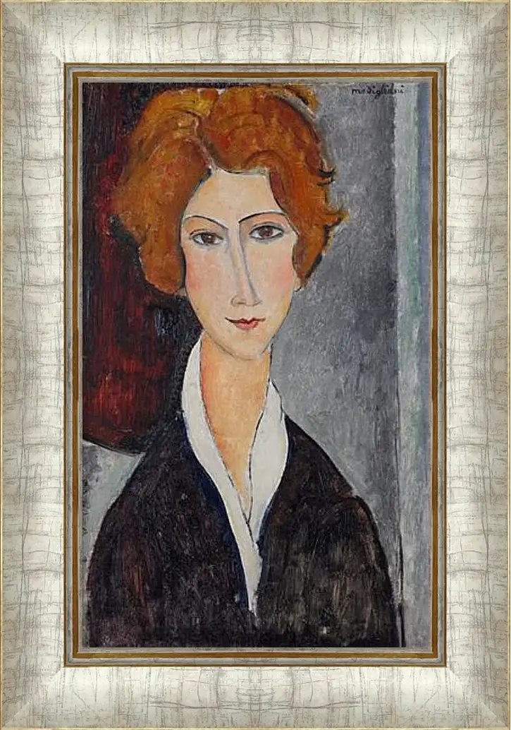 Картина в раме - Portrait de Femme. Портрет женщины. Амедео Модильяни