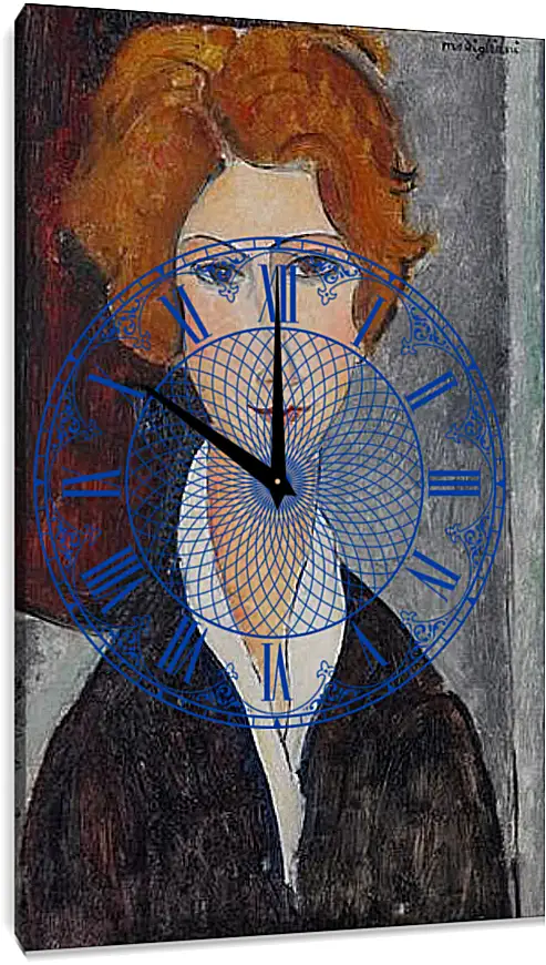 Часы картина - Portrait de Femme. Портрет женщины. Амедео Модильяни