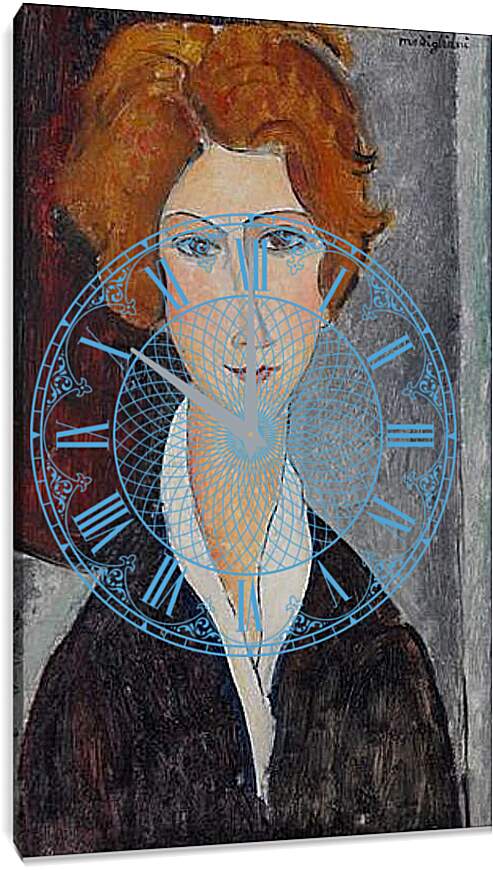 Часы картина - Portrait de Femme. Портрет женщины. Амедео Модильяни