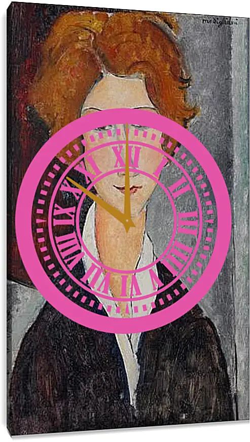 Часы картина - Portrait de Femme. Портрет женщины. Амедео Модильяни