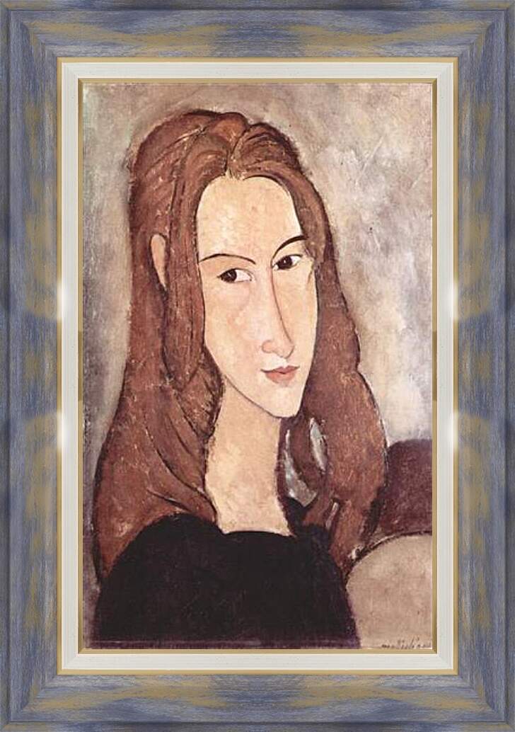 Картина в раме - Портрет Жанны Эбютерн. Амедео Модильяни