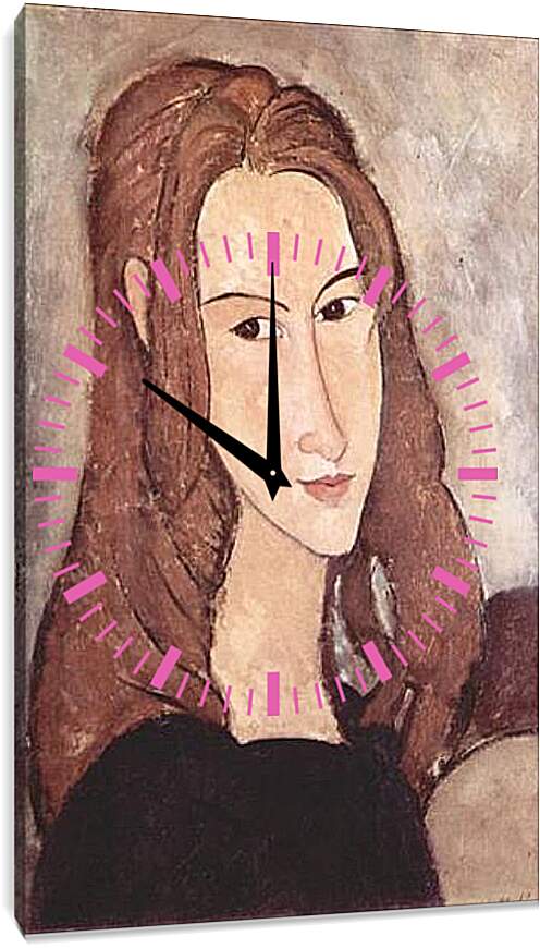 Часы картина - Портрет Жанны Эбютерн. Амедео Модильяни