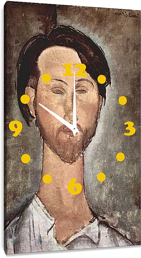 Часы картина - Portrat des Leopold Zborowski. Портрет Леопольда Зборовски. Амедео Модильяни
