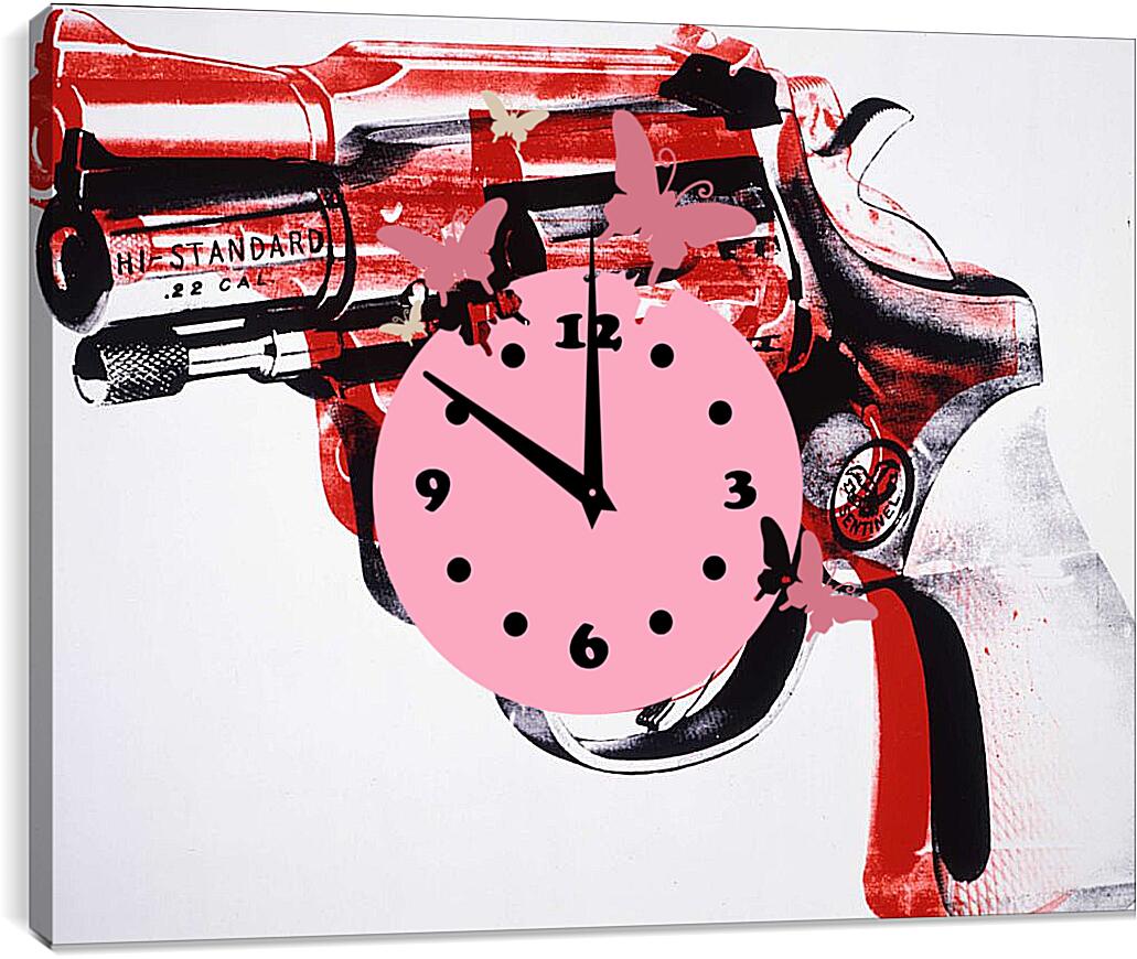Часы картина - Револьвер
