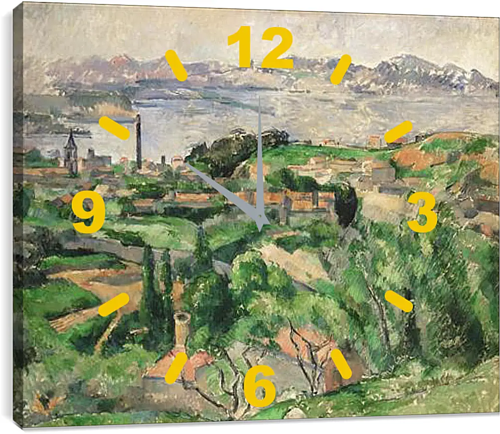 Часы картина - View of the Bay. Поль Сезанн