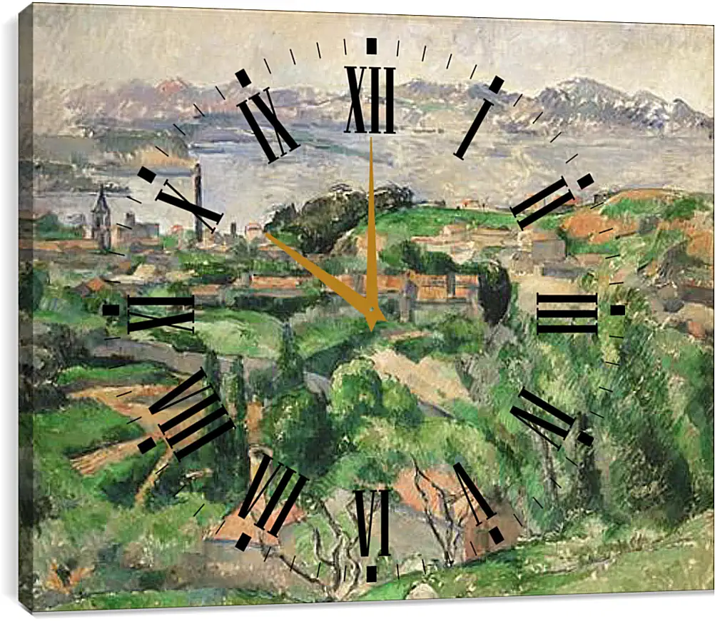 Часы картина - View of the Bay. Поль Сезанн