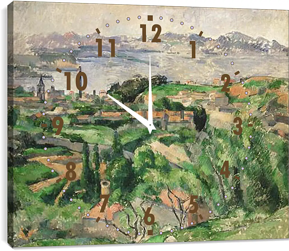 Часы картина - View of the Bay. Поль Сезанн