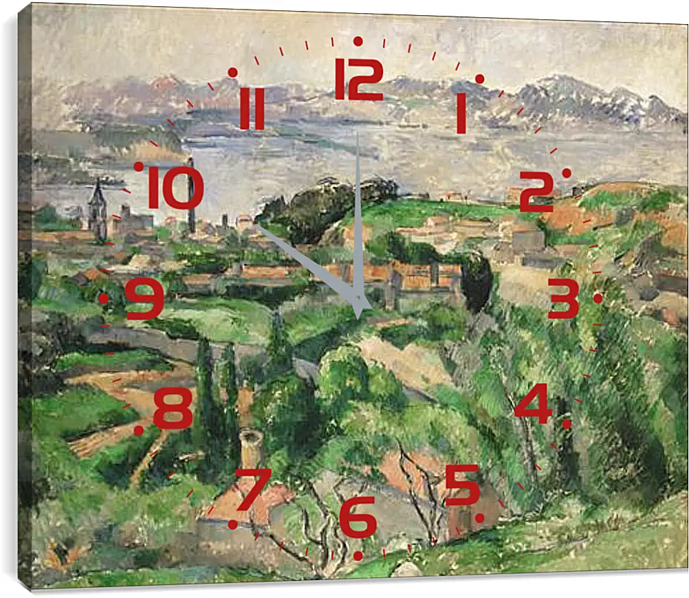 Часы картина - View of the Bay. Поль Сезанн