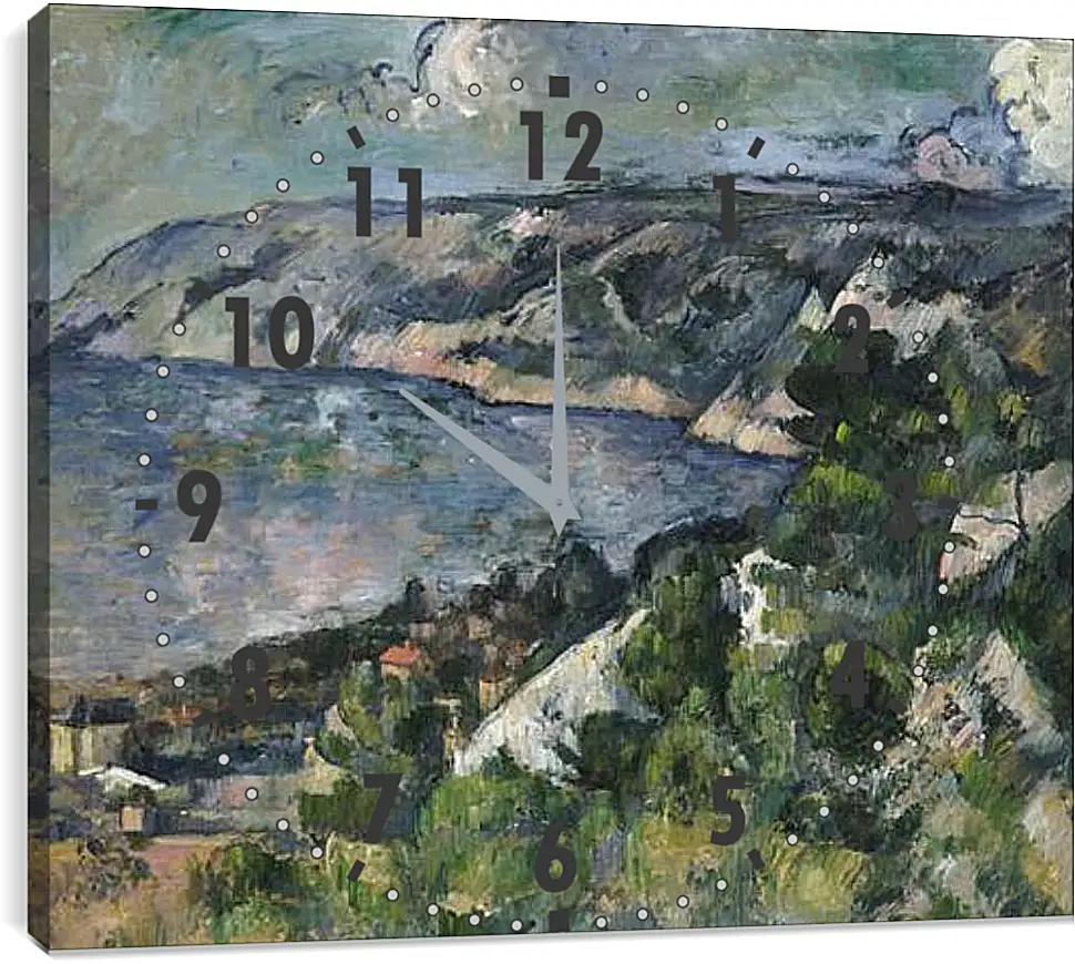 Часы картина - Bay of estaque. Поль Сезанн