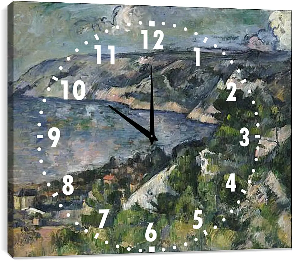 Часы картина - Bay of estaque. Поль Сезанн