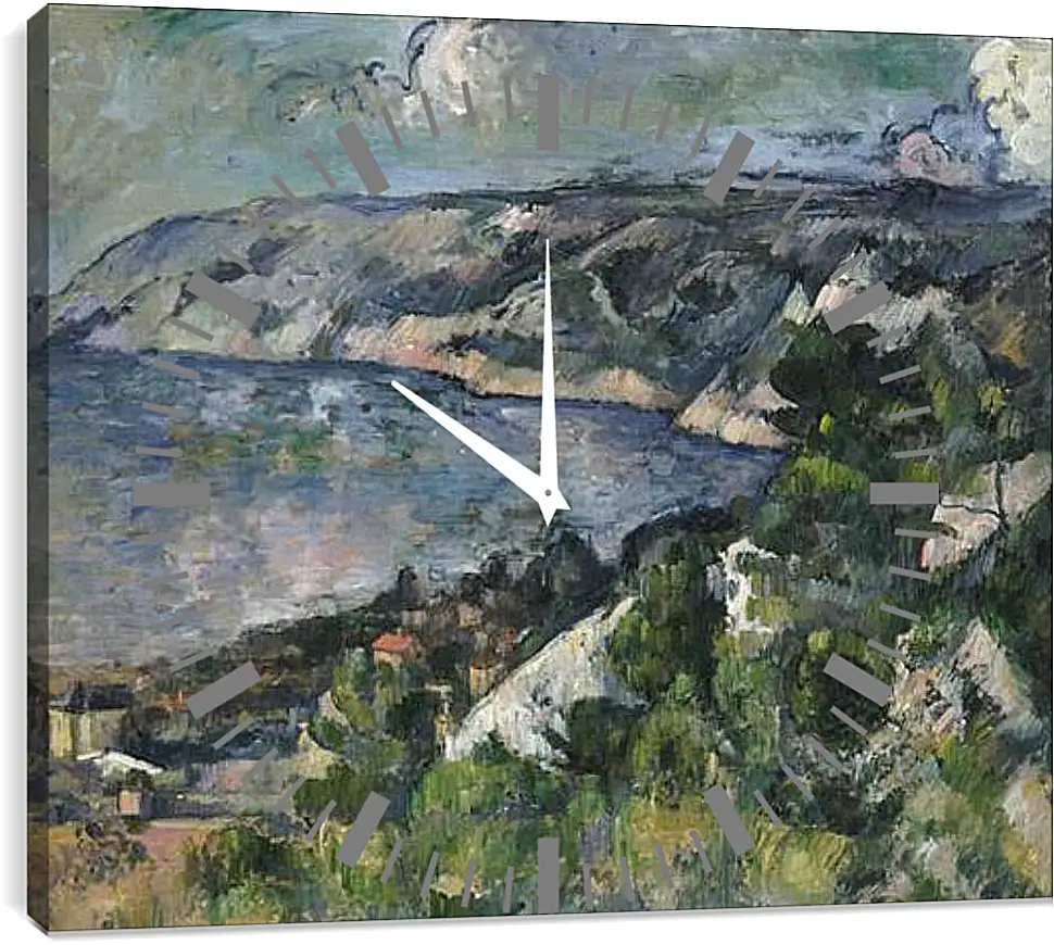 Часы картина - Bay of estaque. Поль Сезанн