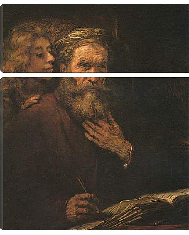 Модульная картина - Evangelist Mathaus und der Engel. Рембрандт