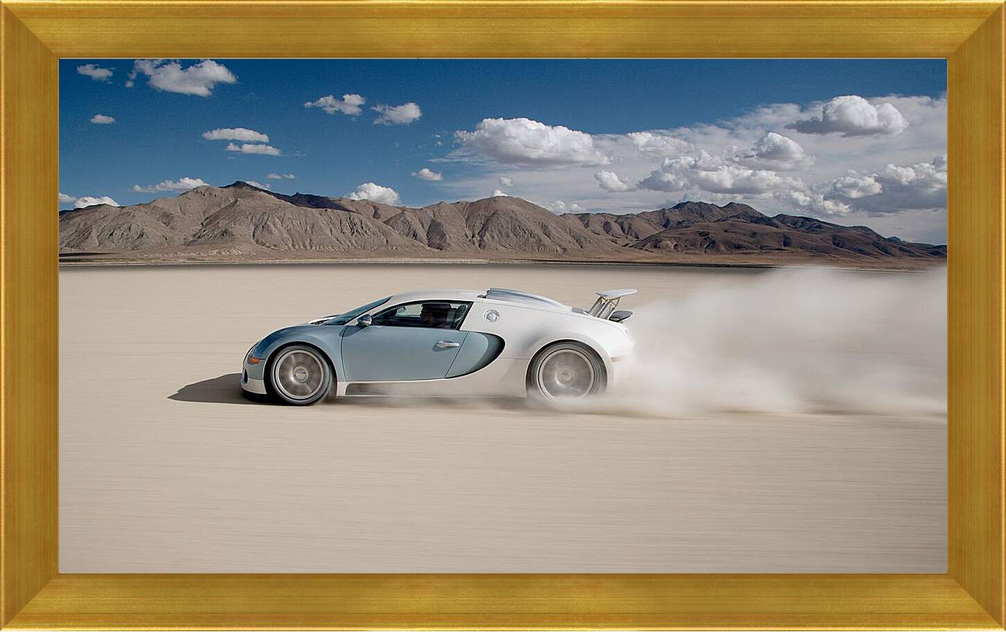 Картина в раме - Автомобиль в пустыне