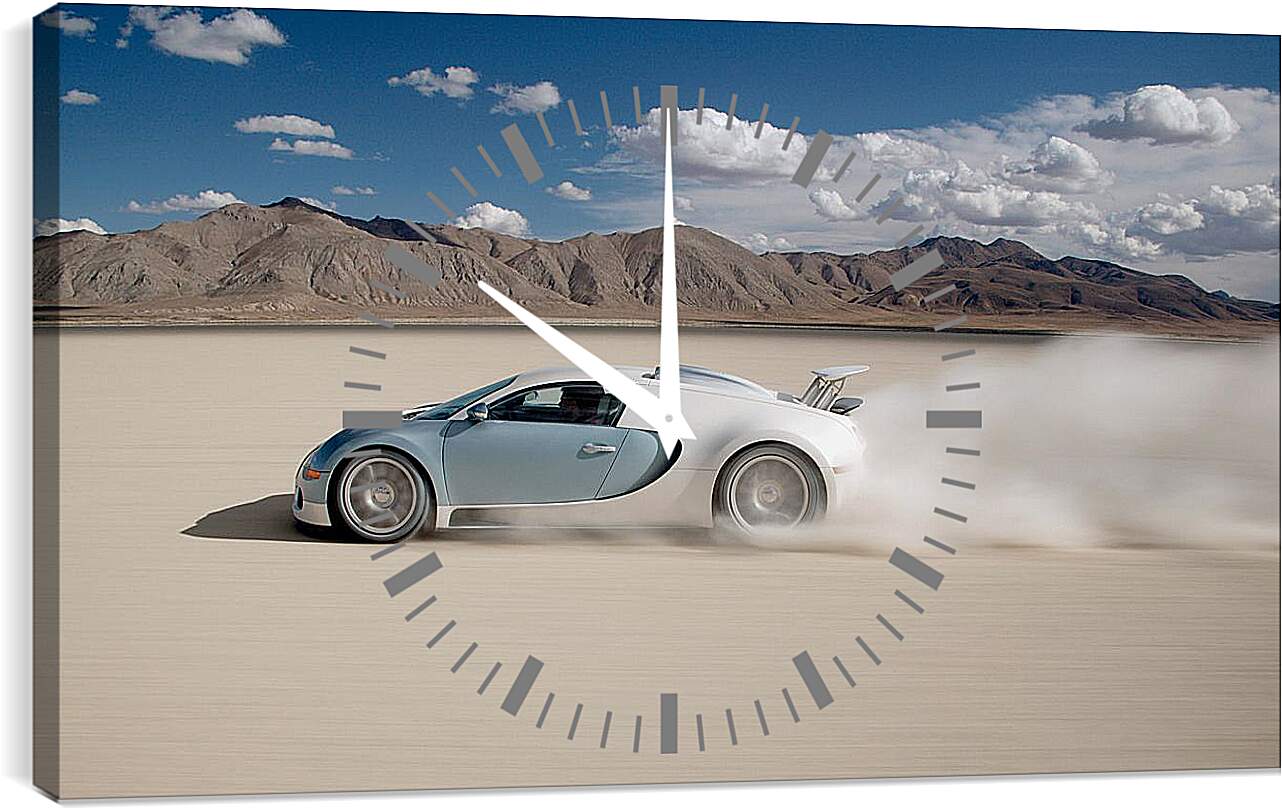 Часы картина - Автомобиль в пустыне