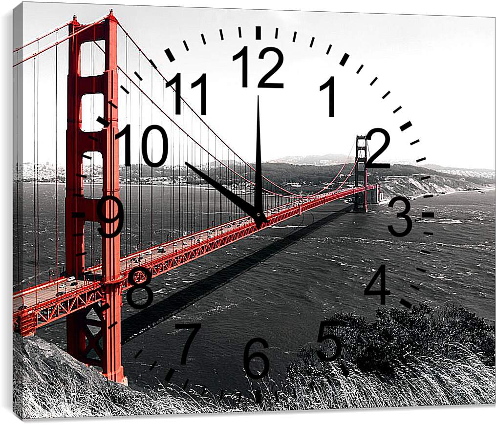 Часы картина - Мост Золотые Ворота