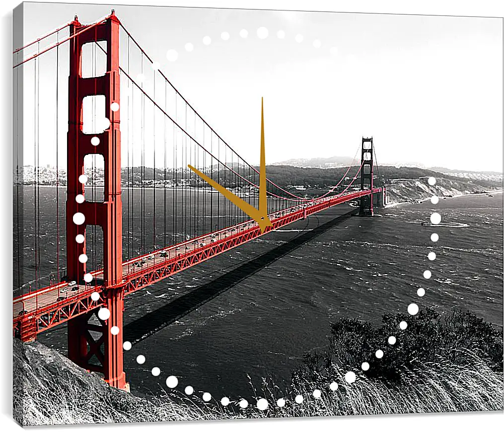 Часы картина - Мост Золотые Ворота