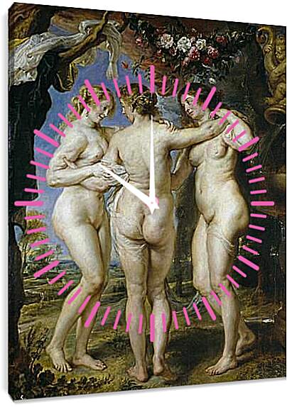 Часы картина - Die drei Grazien. Питер Пауль Рубенс