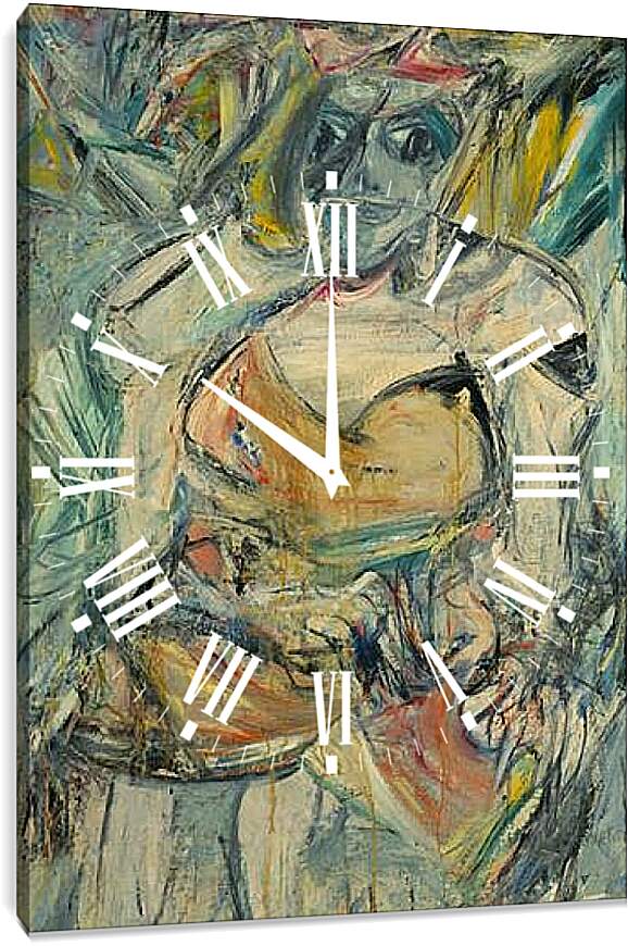 Часы картина - Woman, II. Женщина, II. Виллем де Кунинг