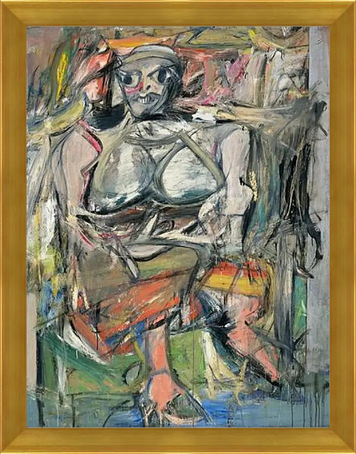 Картина в раме - Woman, I	. Женщина, I. Виллем де Кунинг