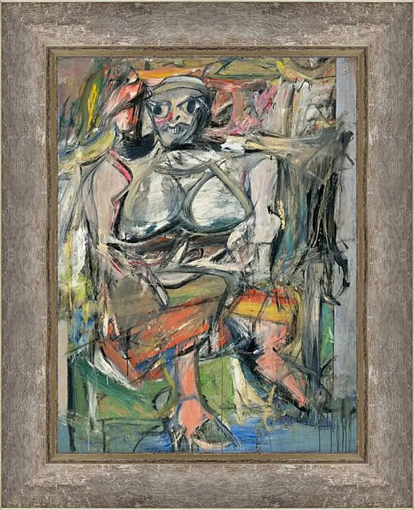 Картина в раме - Woman, I	. Женщина, I. Виллем де Кунинг