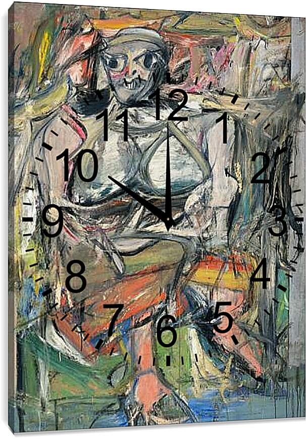 Часы картина - Woman, I	. Женщина, I. Виллем де Кунинг