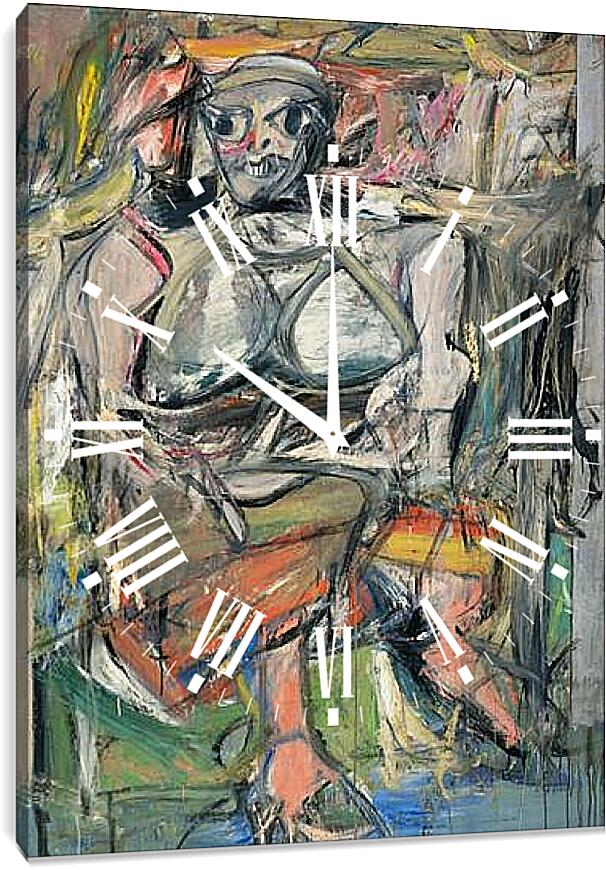 Часы картина - Woman, I	. Женщина, I. Виллем де Кунинг