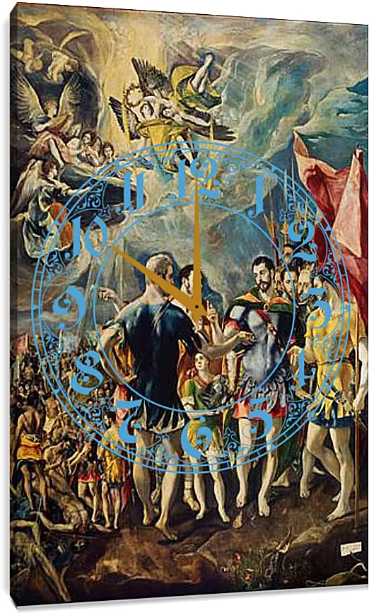 Часы картина - The martyrdom of Saint Mauritius. Эль Греко