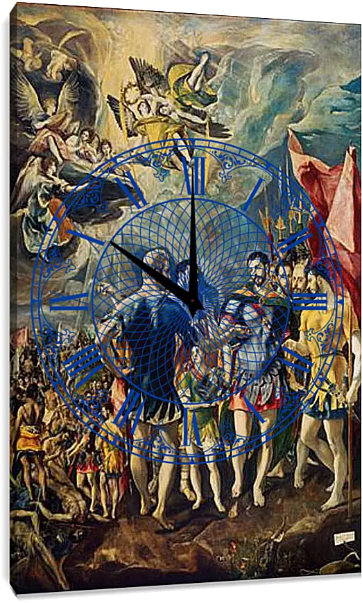 Часы картина - The martyrdom of Saint Mauritius. Эль Греко